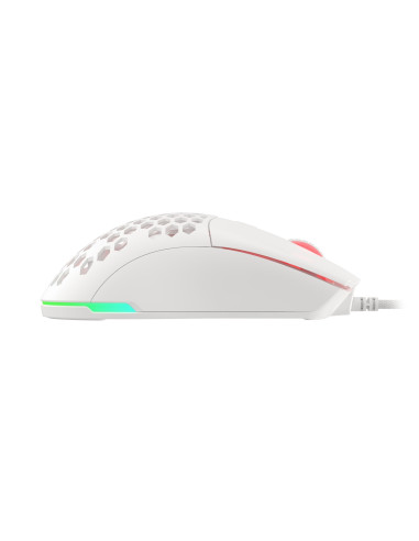 Mysz Dla Graczy Genesis Krypton 750 Lekka 8000 Dpi Paw3333 Rgb Biała Gamingowa