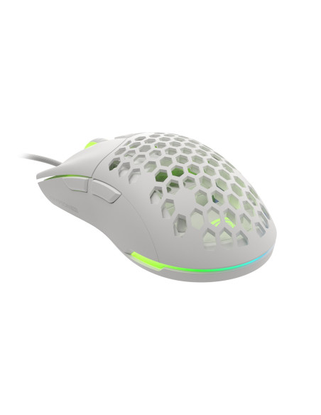 Mysz Dla Graczy Genesis Krypton 750 Lekka 8000 Dpi Paw3333 Rgb Biała Gamingowa