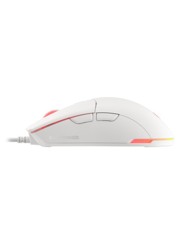 Mysz Dla Graczy Genesis Krypton 750 Lekka 8000 Dpi Paw3333 Rgb Biała Gamingowa