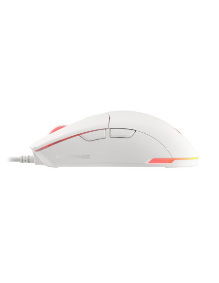 Mysz Dla Graczy Genesis Krypton 750 Lekka 8000 Dpi Paw3333 Rgb Biała Gamingowa
