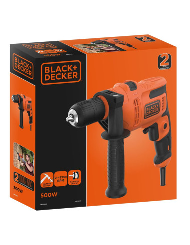 Black & Decker Beh200-Qs Wiertło 2900 Rpm Czarny, Pomarańczowy
