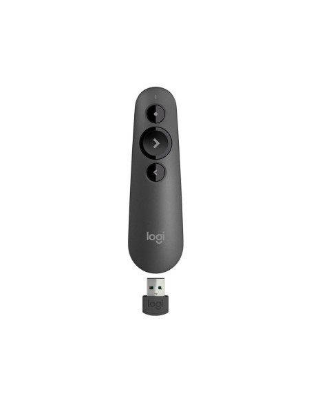Wskaźnik Laserowy Logitech R500S (910-005843) Pilot Bezprzewodowy Bluetooth/Rf Grafitowy
