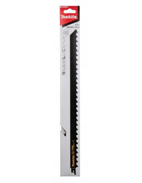 Makita Brzeszczot Do Pił Szablastych Tc/Hm 400X1,5Mm /2Szt. Bet.komórk,Cegła Miękka, Epoxy