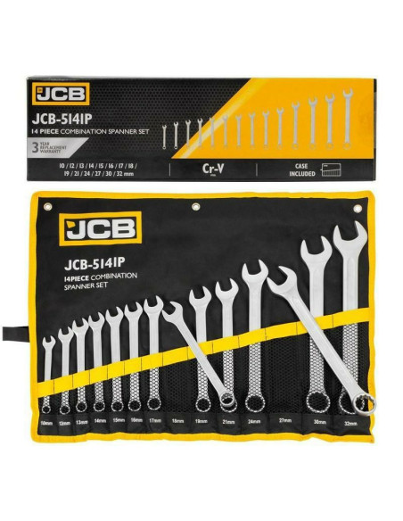 Jcb Klucz Płasko-Oczkowy Kpl.14El. (10-32Mm)
