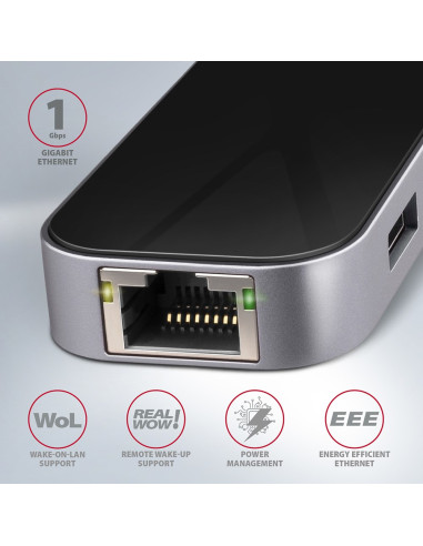 Axagon Hmc-6Gl Stacja Dokująca Usb 3.2 Gen 1 (3.1 Gen 1) Type-C Czarny, Szary