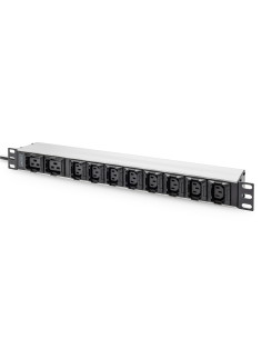 Digitus Listwa Zasilająca Z Profilem Aluminiowym, 10 Gniazd, Przewód Zasilający 2 M, Wtyczka Iec C20