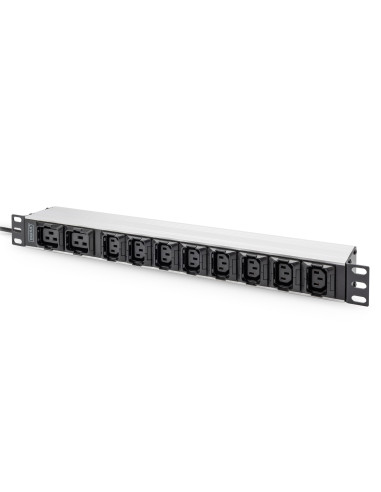 Digitus Listwa Zasilająca Z Profilem Aluminiowym, 10 Gniazd, Przewód Zasilający 2 M, Wtyczka Iec C20