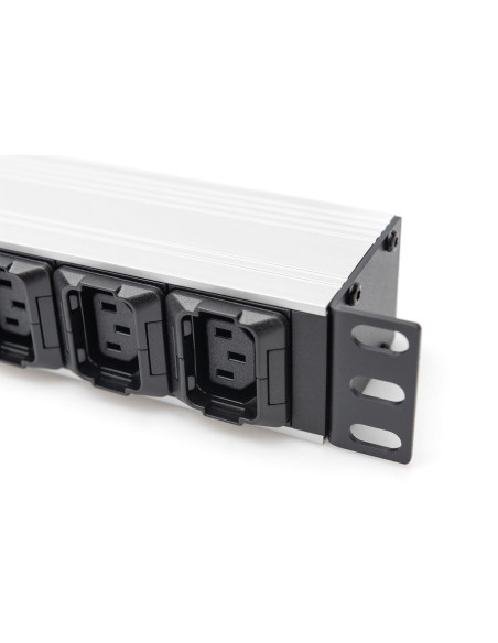 Digitus Listwa Zasilająca Z Profilem Aluminiowym, 10 Gniazd, Przewód Zasilający 2 M, Wtyczka Iec C20