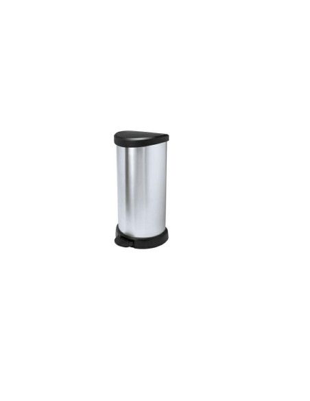 Curver Deco Bins 3253922150002 Okrągły Czarny, Srebrny