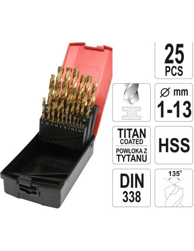 Yato Yt-44676 Wiertło Zestaw Wierteł 25 Szt.