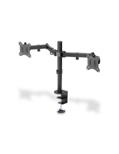 Digitus Uchwyt Biurkowy Podwójny Z Zaciskiem 2Xlcd Max. 32" Max. Obciążenie 2X 8Kg Uchylno-Obrotowy Czarny Da-90400