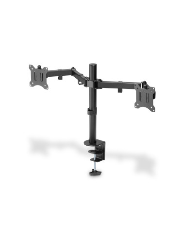 Digitus Uchwyt Biurkowy Podwójny Z Zaciskiem 2Xlcd Max. 32" Max. Obciążenie 2X 8Kg Uchylno-Obrotowy Czarny Da-90400