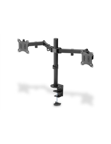 Digitus Uchwyt Biurkowy Podwójny Z Zaciskiem 2Xlcd Max. 32" Max. Obciążenie 2X 8Kg Uchylno-Obrotowy Czarny Da-90400