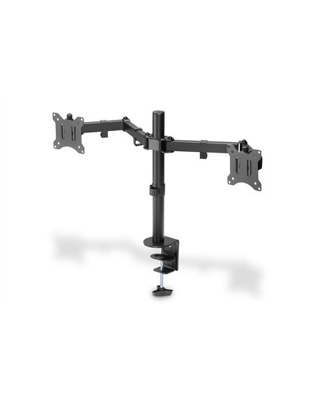 Digitus Uchwyt Biurkowy Podwójny Z Zaciskiem 2Xlcd Max. 32" Max. Obciążenie 2X 8Kg Uchylno-Obrotowy Czarny Da-90400