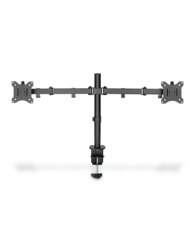 Digitus Uchwyt Biurkowy Podwójny Z Zaciskiem 2Xlcd Max. 32" Max. Obciążenie 2X 8Kg Uchylno-Obrotowy Czarny Da-90400