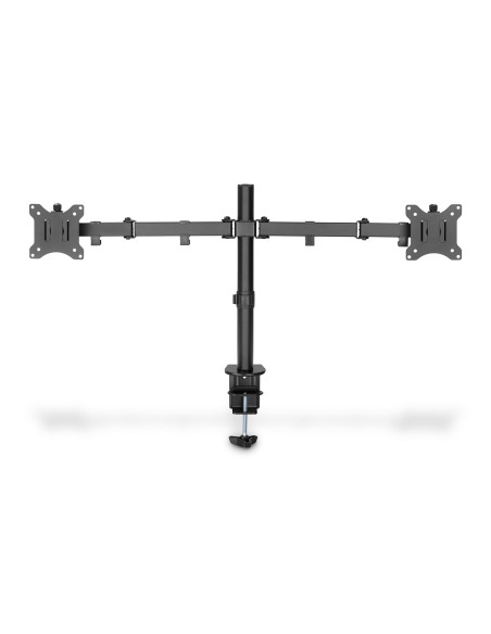 Digitus Uchwyt Biurkowy Podwójny Z Zaciskiem 2Xlcd Max. 32" Max. Obciążenie 2X 8Kg Uchylno-Obrotowy Czarny Da-90400