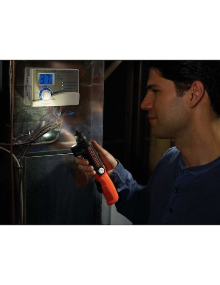 Black & Decker Bdcsfl20C-Qw Czarny, Pomarańczowy