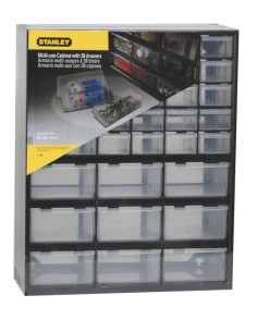 Stanley 1-93-981 Pudełko Na Narzędzia Małe Pudełko Z Częściami Plastik Czarny, Przezroczysty
