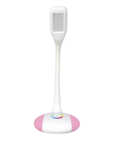 Nowoczesna Lampka Na Biurko Wielokolorowa Rgb Led Activejet Venus Rgb Biała Z Funkcją Oświetlenia Nocnego