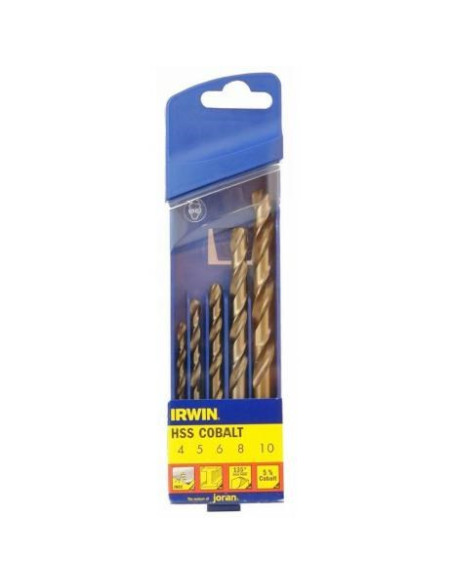 Irwin Wiertło Kobalt Kpl. 5Szt. 4.0, 5.0, 6.0, 8.0, 10.0 Mm