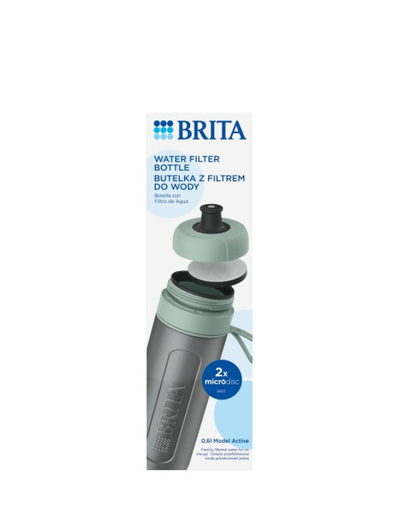 Butelka Filtrująca Brita Active Pastelowa Zieleń 2 Dyski