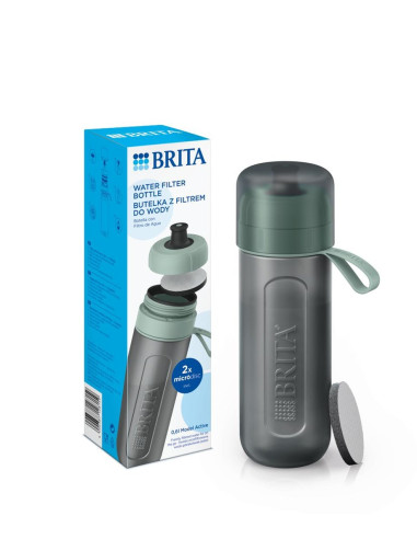 Butelka Filtrująca Brita Active Pastelowa Zieleń 2 Dyski