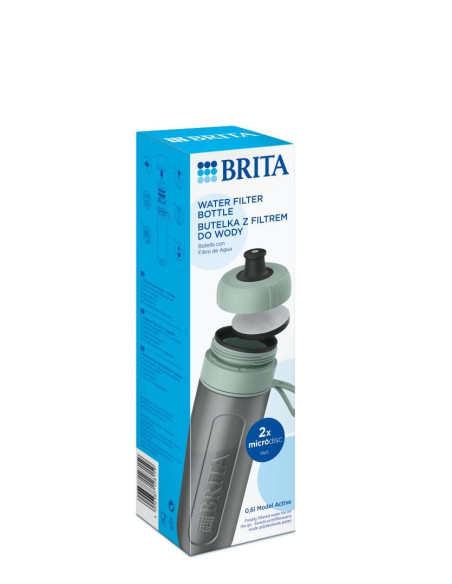 Butelka Filtrująca Brita Active Pastelowa Zieleń 2 Dyski