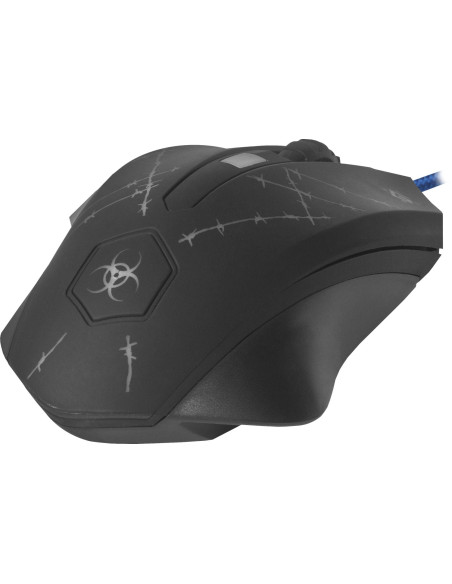 Defender Mysz Przewodowa Forced Gm-020L 800/1800/2400/3200 Dpi 6P + Podkładka + Gra 52020