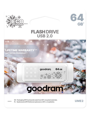 Goodram Flashdrive 64Gb Ume2-Winter White Usb 2.0