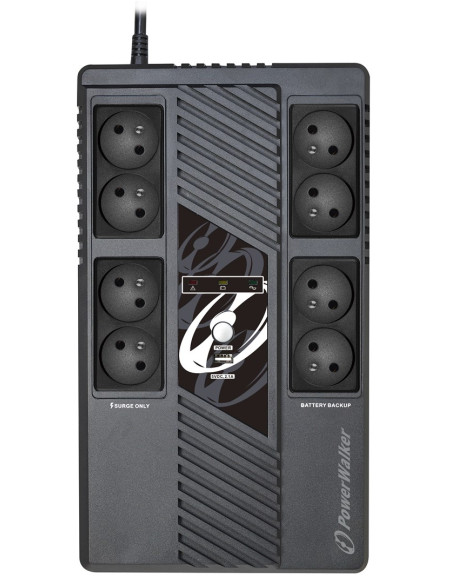 Powerwalker Vi 1000 Ms Fr Technologia Line-Interactive 1000 Va 600 W 8 X Gniazdo Sieciowe