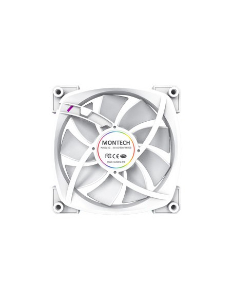 Wentylator Montech Ax120 Pwm Argb, 3 Szt., Biały - 120Mm