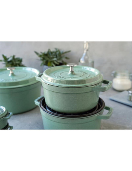 Garnek Żeliwny Okrągły Staub 40508-706-0 - 5,2 Ltr Miętowy