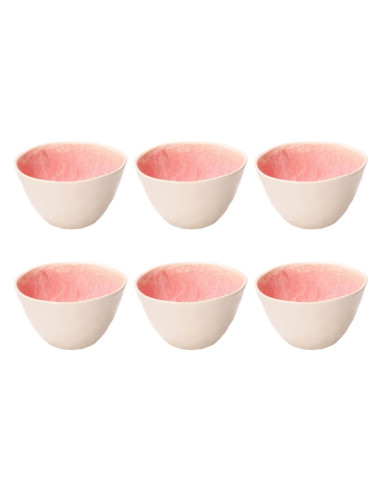 Rose&Tulipani Concerto Fuse Rosa Zestaw 6 Małych Misek 12 Cm