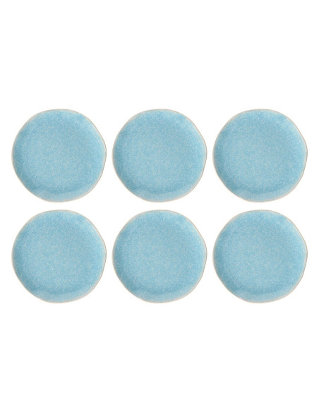 Rose&Tulipani Concerto Fuse Azzurro Zestaw 6 Talerzy Do Sałatek 22 Cm