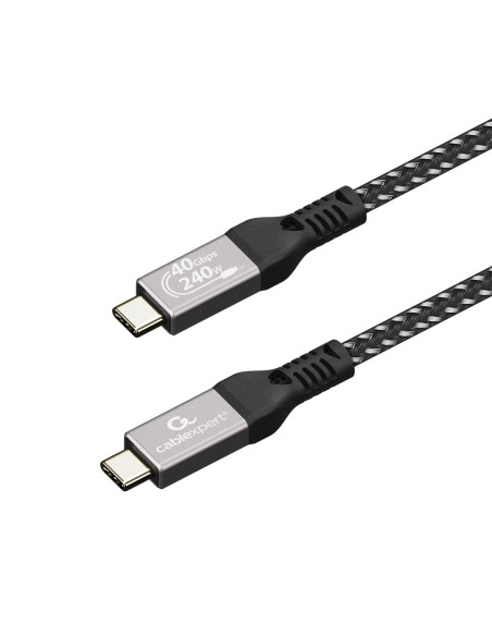 Gembird Ccbp-Usb4-Cmcm240-1.5M Kabel Usb 4 Typu C Power Delivery (Pd) Do Ładowania I Transmisji Danych, 40 Gb/S, 240 W, 1.5M