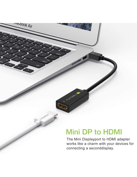 Techly Iadap Mdp-Hdmif8K Adapter Kablowy Mini Displayport Hdmi Czarny