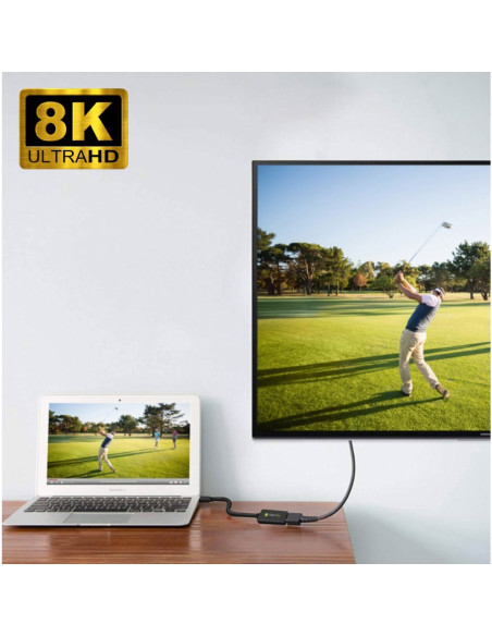 Techly Iadap Mdp-Hdmif8K Adapter Kablowy Mini Displayport Hdmi Czarny