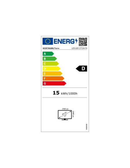 Wortmann Ag Terra 3030223 Monitor Komputerowy 68,6 Cm (27") 2560 X 1440 Px Wide Quad Hd Lcd Czarny