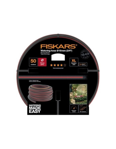 Fiskars 1027111 Wąż Ogrodowy 50 M Nad Ziemią Czarny, Czerwony