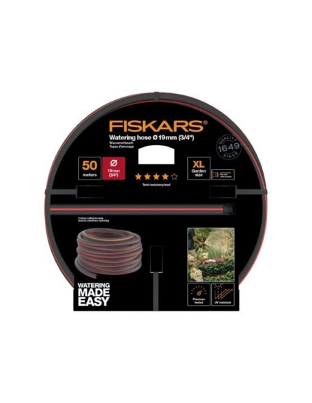 Fiskars 1027111 Wąż Ogrodowy 50 M Nad Ziemią Czarny, Czerwony