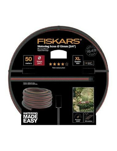 Fiskars 1027111 Wąż Ogrodowy 50 M Nad Ziemią Czarny, Czerwony
