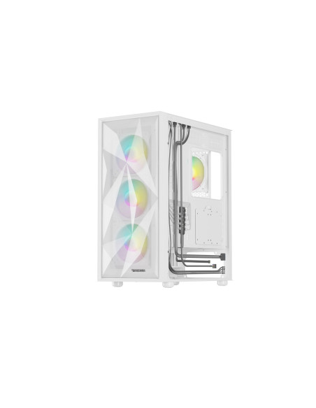 Obudowa Genesis Diaxid 605 Argb Midi Tower Z Oknem Usb-C Biała
