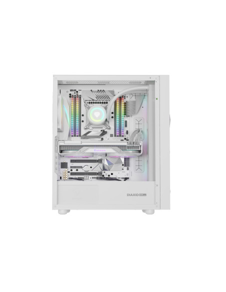Obudowa Genesis Diaxid 605 Argb Midi Tower Z Oknem Usb-C Biała