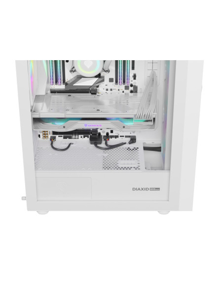 Obudowa Genesis Diaxid 605 Argb Midi Tower Z Oknem Usb-C Biała