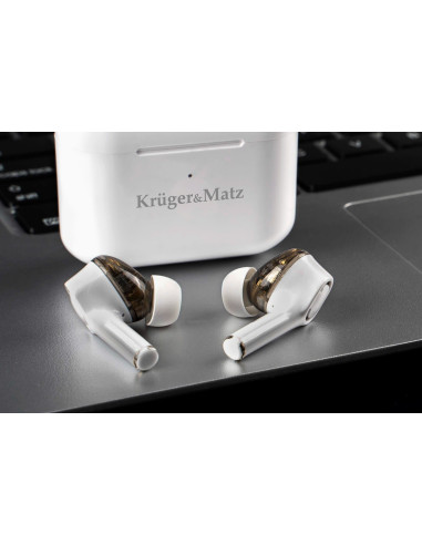 Kruger & Matz Dual Driver M4 Pro Słuchawki Douszne Tws Stereo Bluetooth Białe