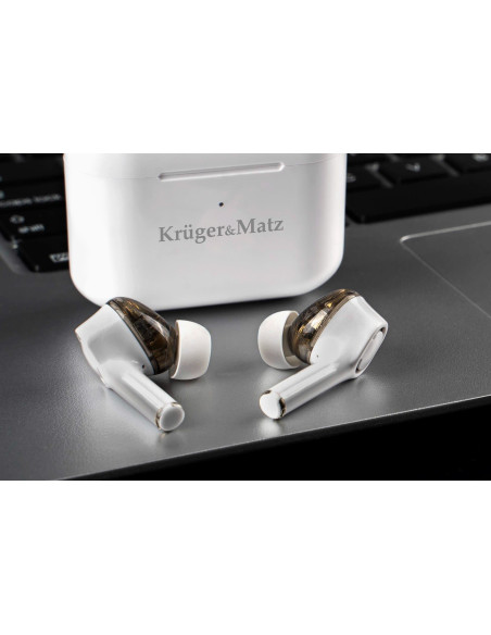 Kruger & Matz Dual Driver M4 Pro Słuchawki Douszne Tws Stereo Bluetooth Białe
