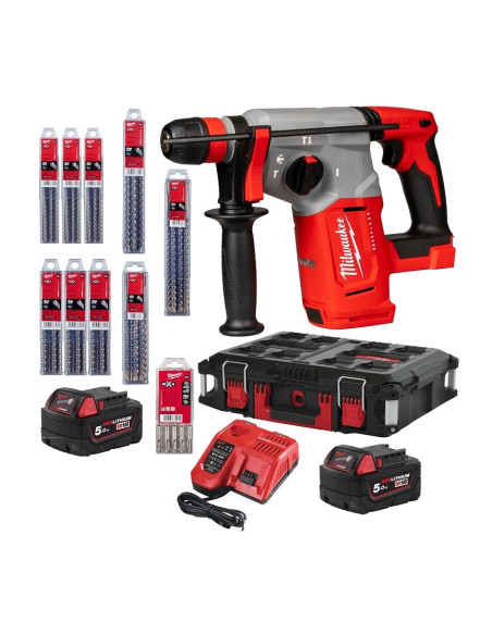 Milwaukee.młot Akum. M18Blhx100P-502P +Acc 2,3J ...