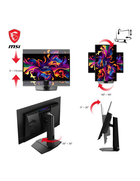 Monitor Msi Mpg 271Qrxde Qd-Oled 67Cm (26,5") Qhd 16:9 Dp/Hdmi/Usb-C Pd90W 360Hz