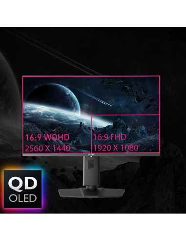 Monitor Msi Mpg 271Qrxde Qd-Oled 67Cm (26,5") Qhd 16:9 Dp/Hdmi/Usb-C Pd90W 360Hz