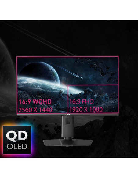 Monitor Msi Mpg 271Qrxde Qd-Oled 67Cm (26,5") Qhd 16:9 Dp/Hdmi/Usb-C Pd90W 360Hz